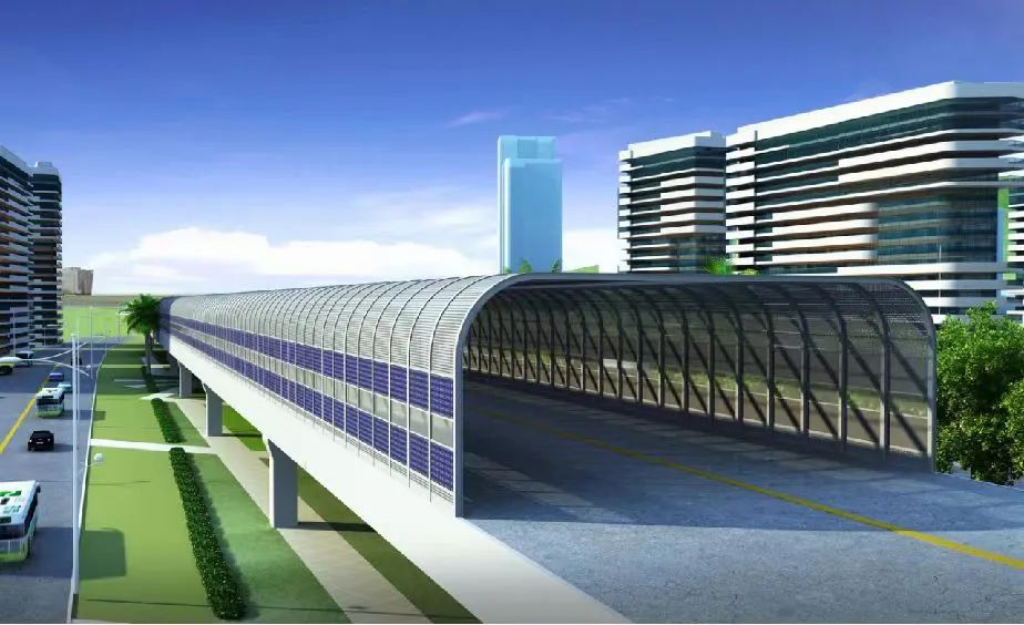 Shanghai Hongmei South Road Elevated Sound Insulation Shed Photovoltaic Project