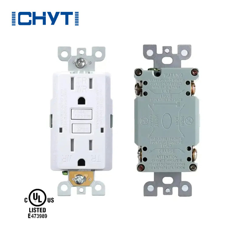 Black Gfci Ground Fault Outlet